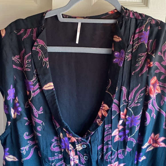 Free People Rosemary NWT Lined Button Down Floral Print Maxi Dress Size Large - Picture 7 of 15